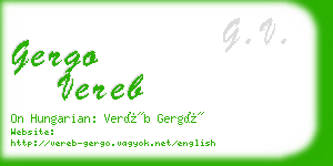 gergo vereb business card